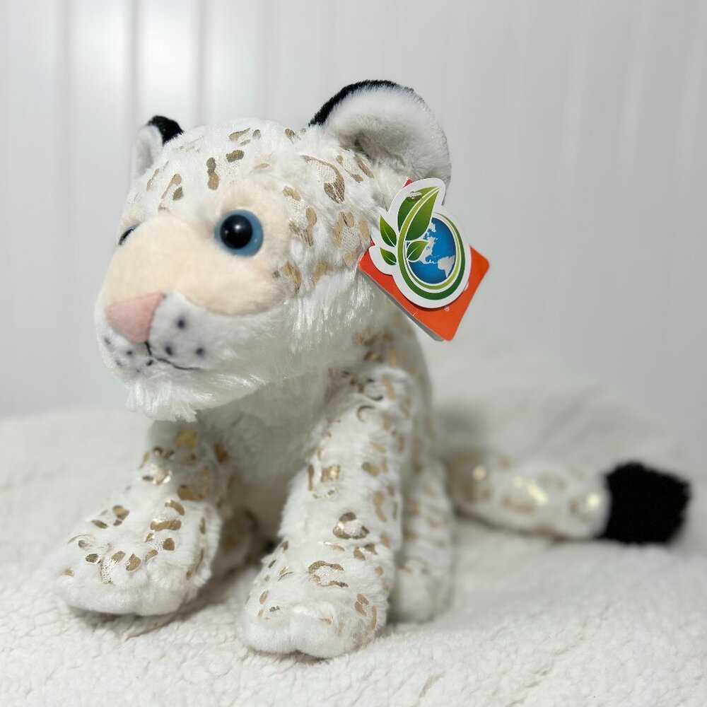 Wild Republic Snow Leopard Foilkins Plush New With Tags